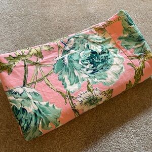 April Cornell Pink Floral Boho 100% Cotton Round Tablecloth NEW